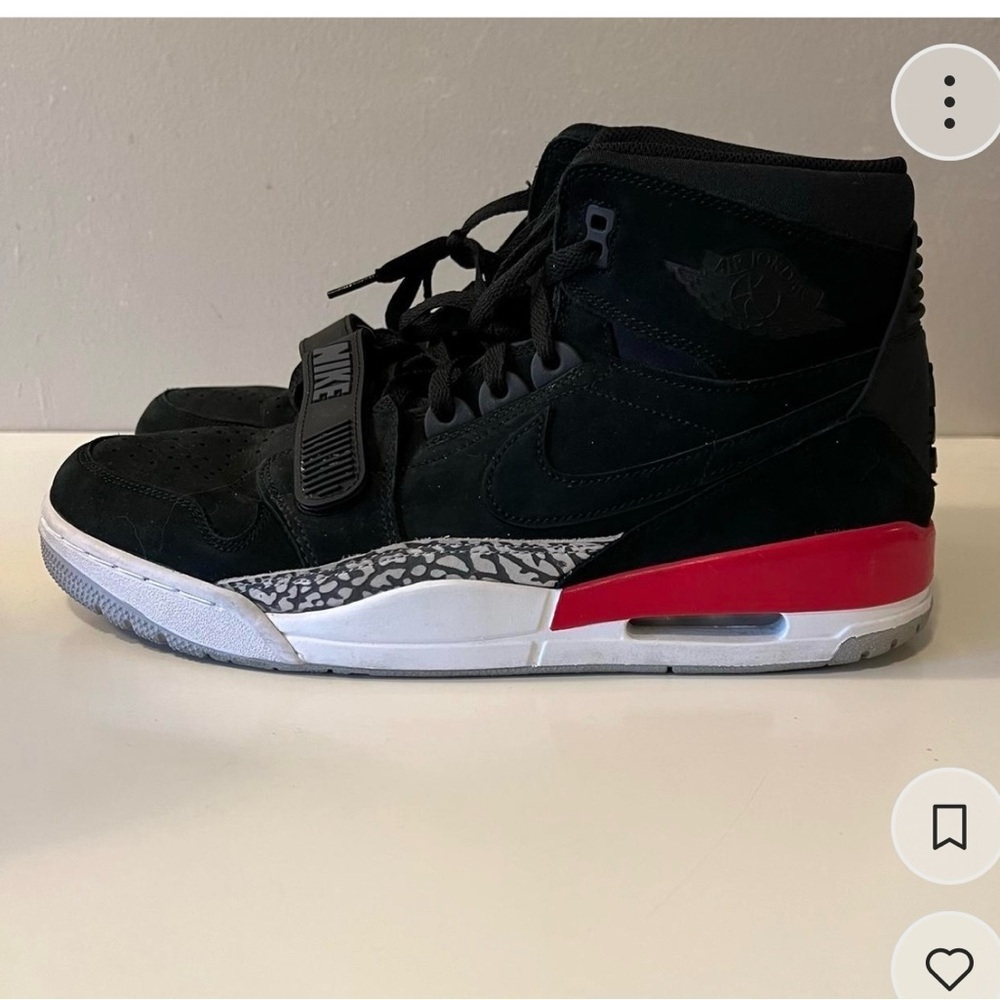 Mike Jordan Legacy 312 in black suede. Size 13.